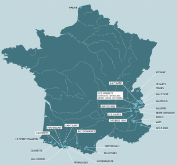French Pyrenees - Self Drive distance map of France. Only 2-3hrs further from the Alps.