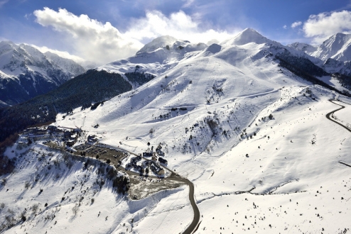 Val Louron Aerial view, Hautes Pyrenees